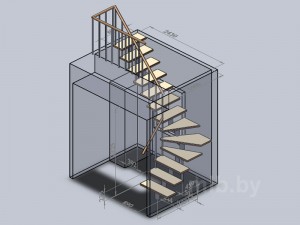 Модульная лестница на 13 ступеней