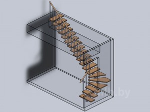 Модульная лестница на 19 ступеней