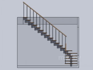 Модульная лестница на 19 ступеней