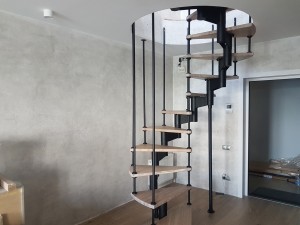 Винтовая лестница в двухуровневую квартиру по пр. Победителей в Минске