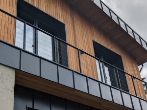 Тросовое ограждение открытой террасы в д. Слободчина