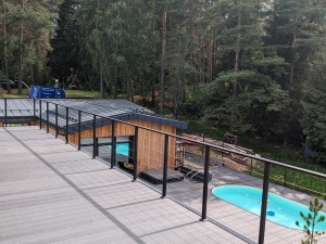 Тросовое ограждение открытой террасы в д. Слободчина