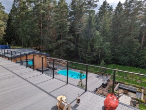 Тросовое ограждение открытой террасы в д. Слободчина