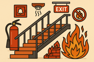 Требования к пожарной безопасности лестниц