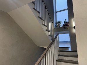 Установка ограждения "Рамка" с дубовым поручнем в д. Обчак