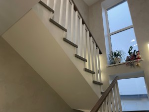 Установка ограждения "Рамка" с дубовым поручнем в д. Обчак