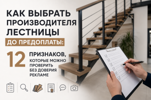 Как выбрать производителя лестницы до предоплаты: 12 признаков, которые можно проверить без доверия рекламе Как выбрать производителя лестницы до предоплаты