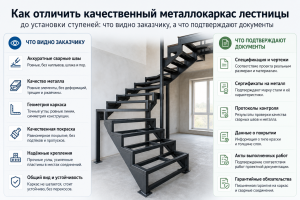Как отличить качественный металлокаркас лестницы до установки ступеней Как отличить качественный металлокаркас лестницы до установки ступеней