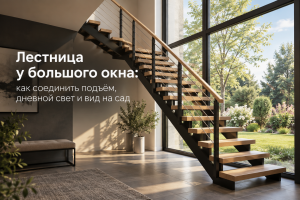 Лестница у большого окна