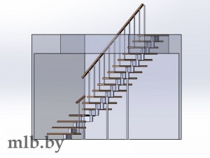 Макет лестницы в подвале