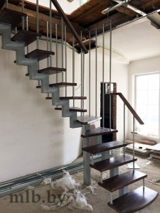 Изготовление лестниц на металлической каркасе